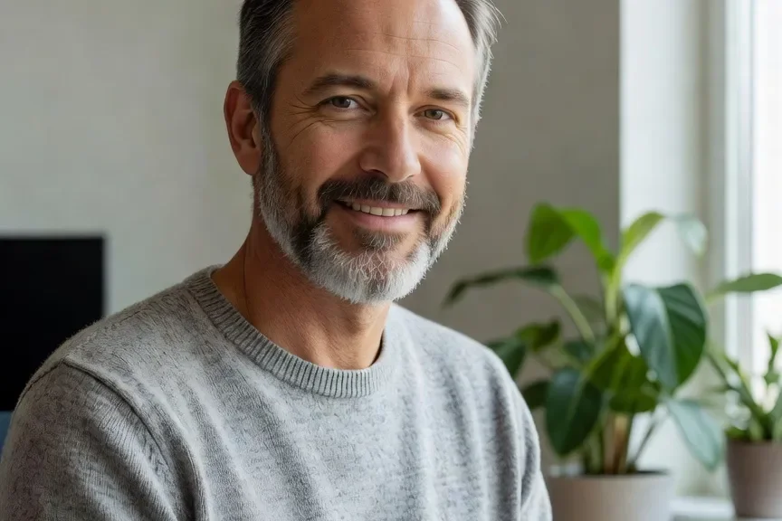 Portrait de Dr. Laurent Boisvert, psychologue clinicien spécialiste du bonheur