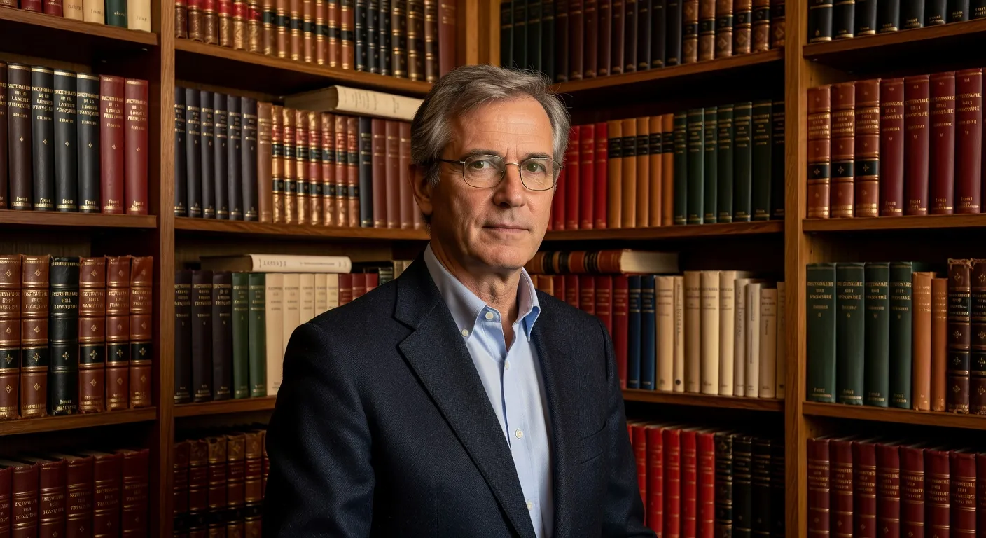 Portrait éditorial de François Lebrun, linguiste spécialisé en phraséologie française
